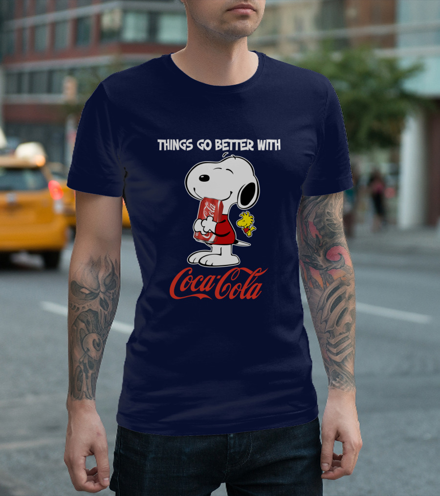 Snoopy Woodstock Things Go Better with Coca Cola T-Shirt