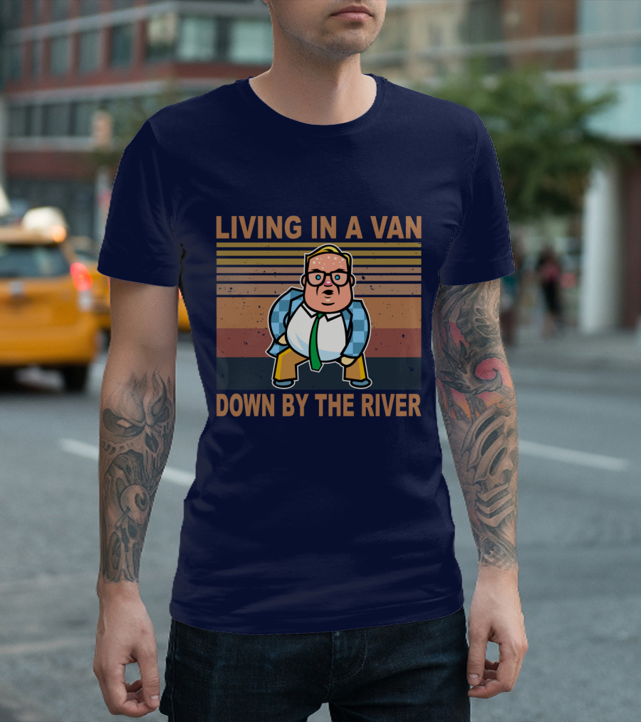 Living In A Van Down By The River Matt Foley Vintage Oversized T-Shirt