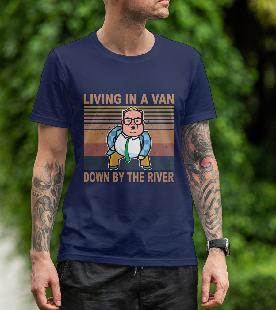 Living In A Van Down By The River Matt Foley Vintage Oversized T-Shirt