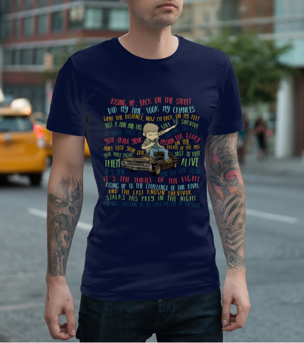 Supernatural Back On The Street Eye Of The Tiger Character On Car Stalking Prey In The Night T-Shirt