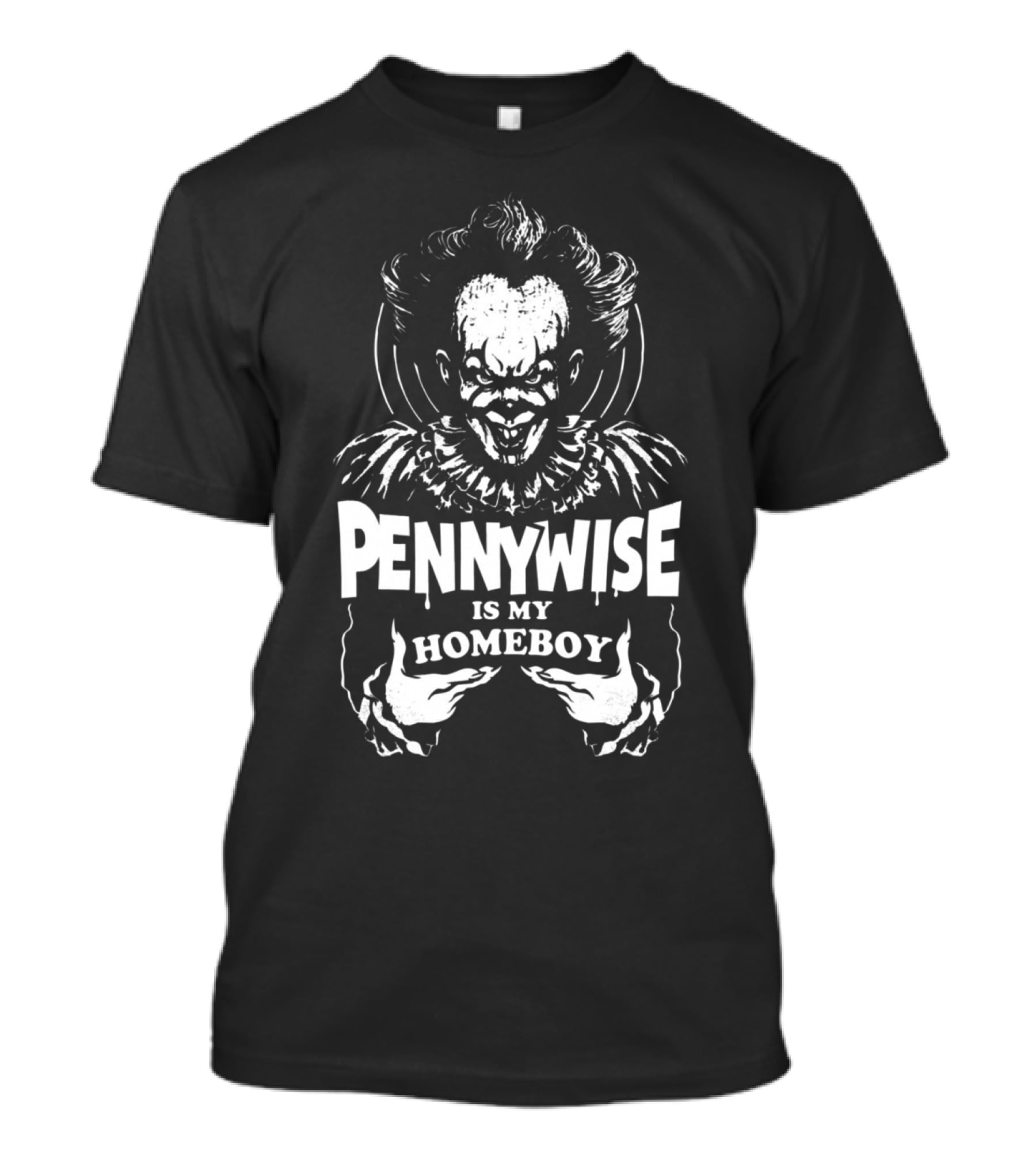 Pennywise Is My Homeboy Creepy Clown Graphic Horror T-Shirt