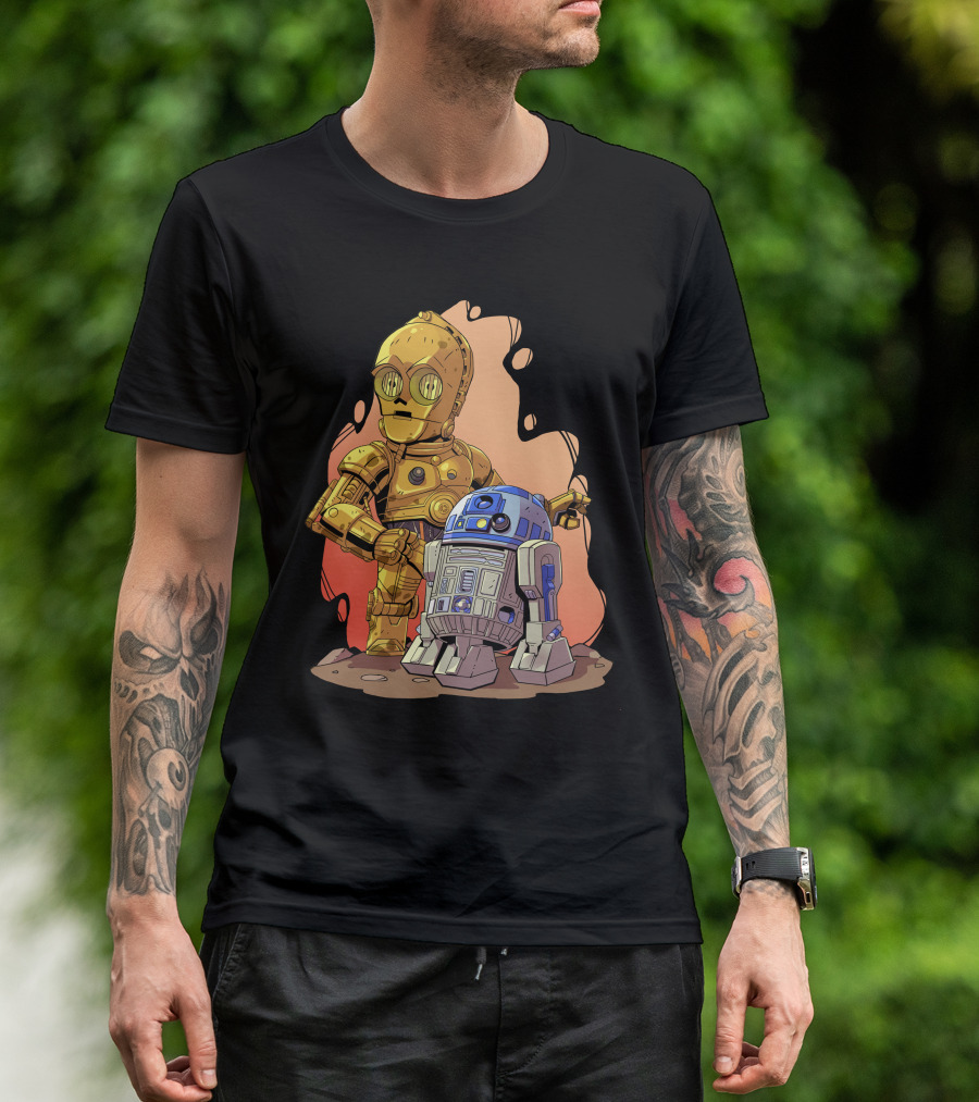 Chibi Star Wars C3PO R2-D2 Duo T-Shirt