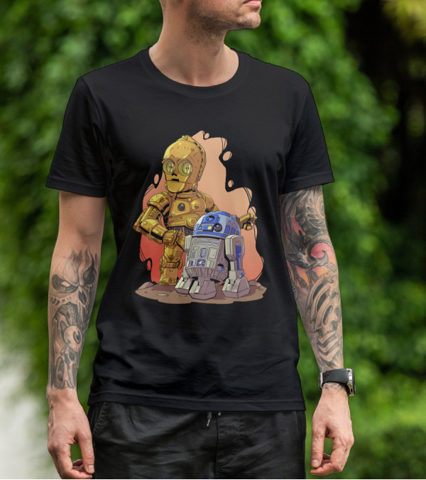 Chibi Star Wars C3PO R2-D2 Duo T-Shirt