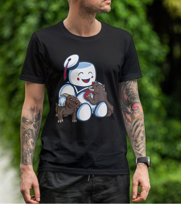 Stay Puft Marshmallow Man And Terror Dogs Ghostbusters Cuteness T-Shirt