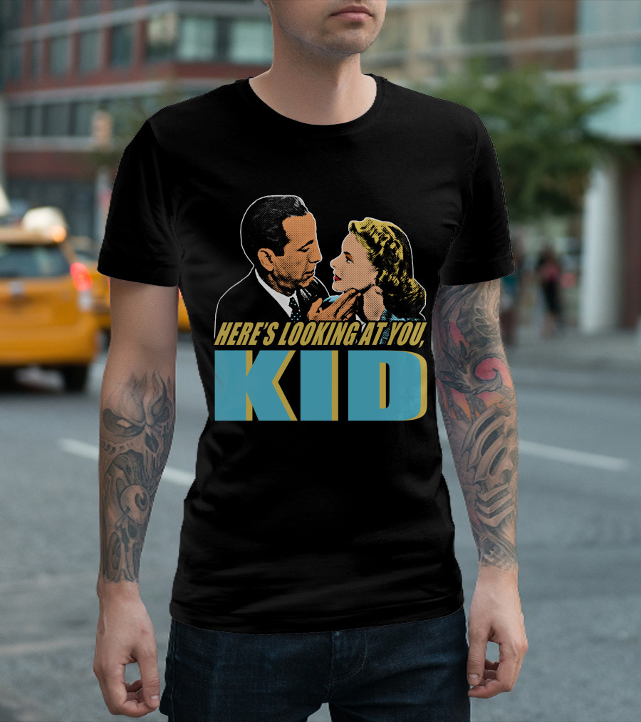 Here's Looking at You Kid Casablanca Movie Scene Retro T-Shirt