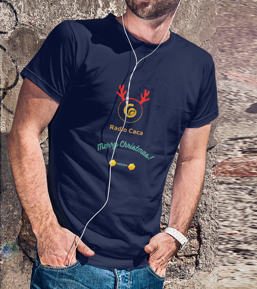 Radio Caca Merry Christmas Antlers T-Shirt