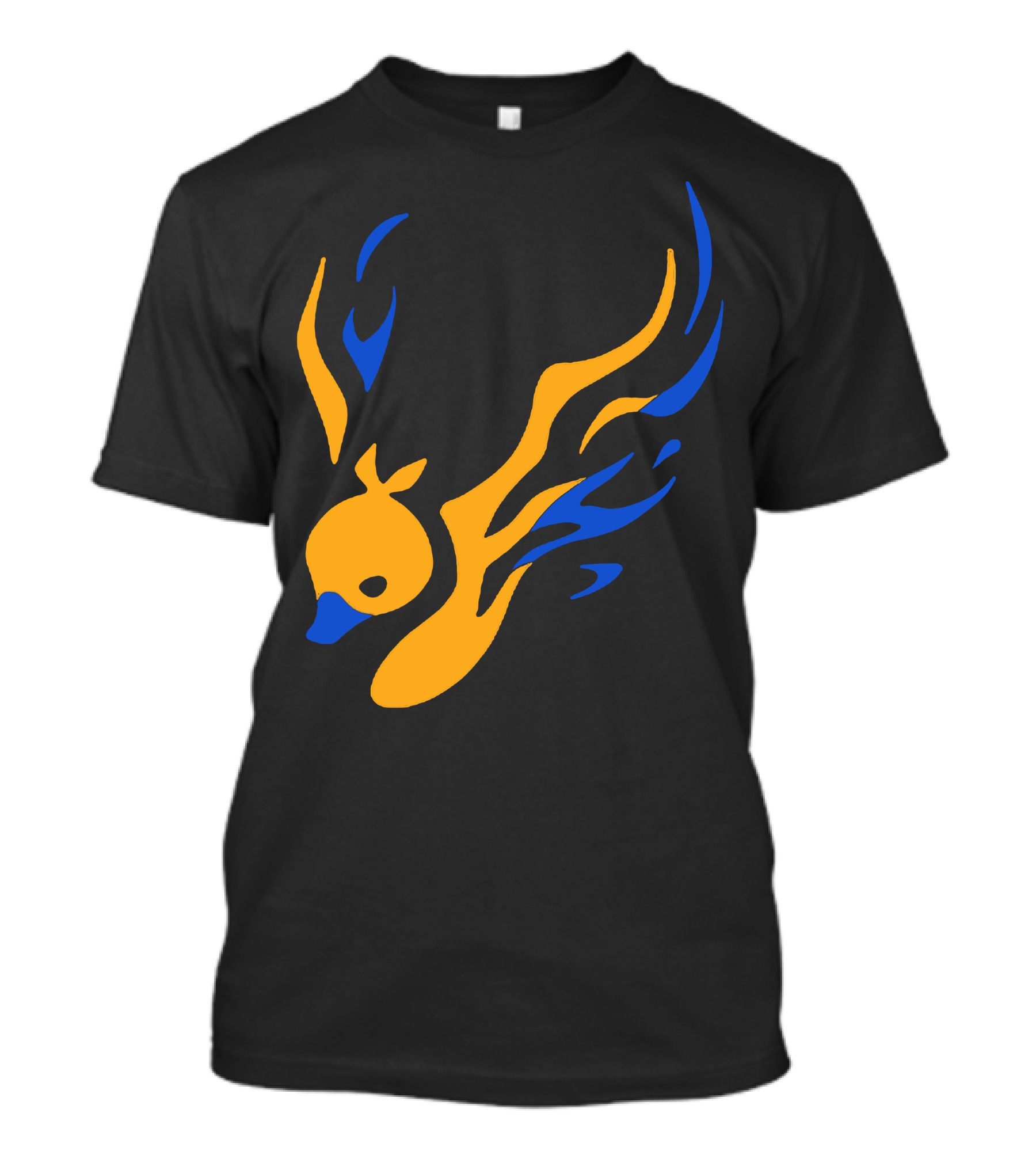 Uhiuhihn Phoenix Inspired Iconic Blue And Orange T-Shirt
