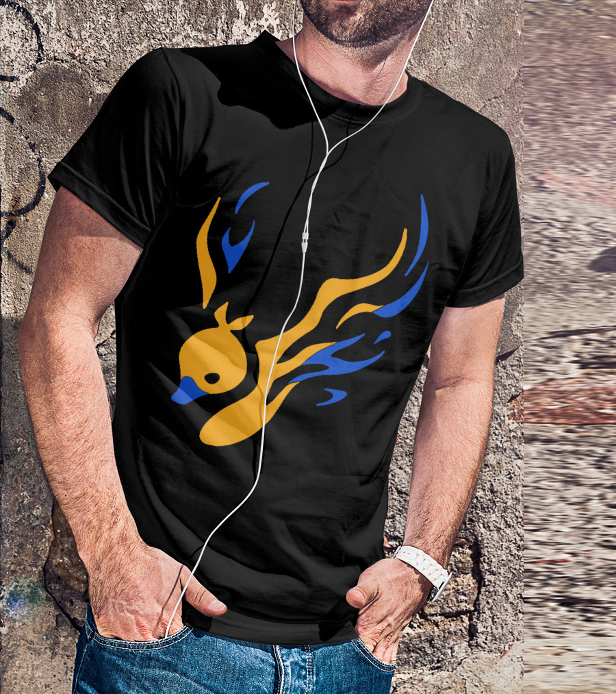 Uhiuhihn Phoenix Inspired Iconic Blue And Orange T-Shirt