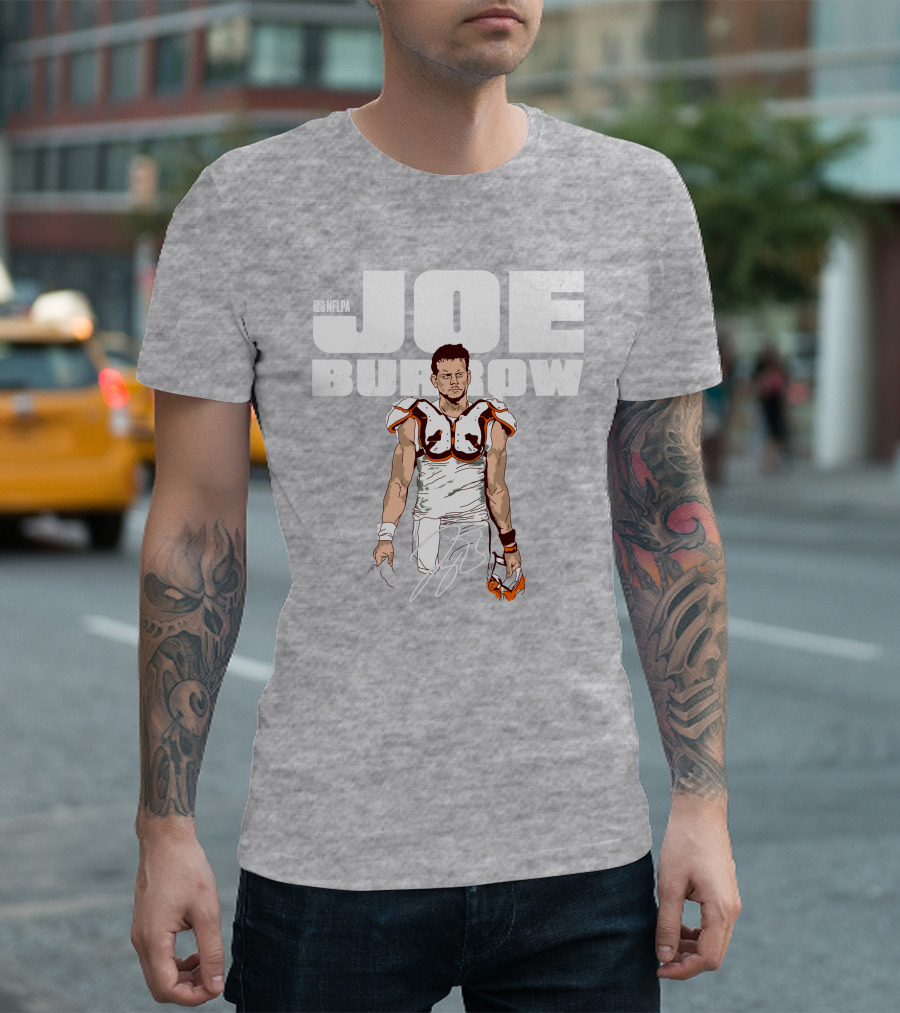 NFLPA Joe Burrow Football Pads T-Shirt
