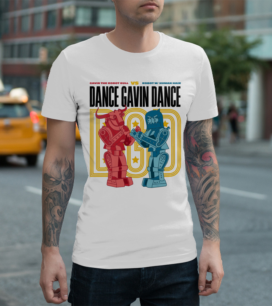 Dance Gavin Dance Gavin The Robot Bull VS Robot With Human Hair T-Shirt