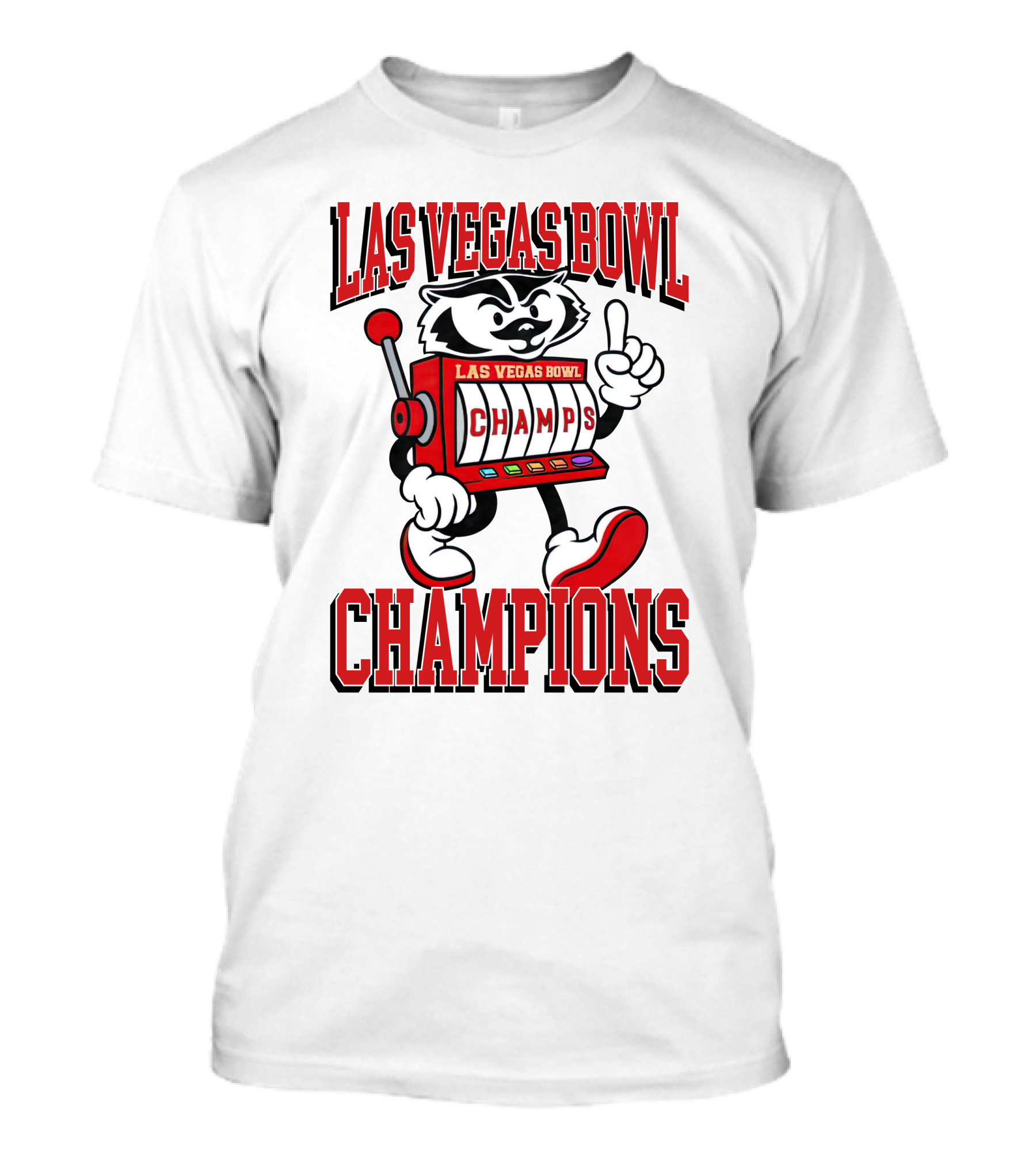 LAS VEGAS BOWL CHAMPS CHAMPIONS BADGER SLOT MACHINE T-Shirt