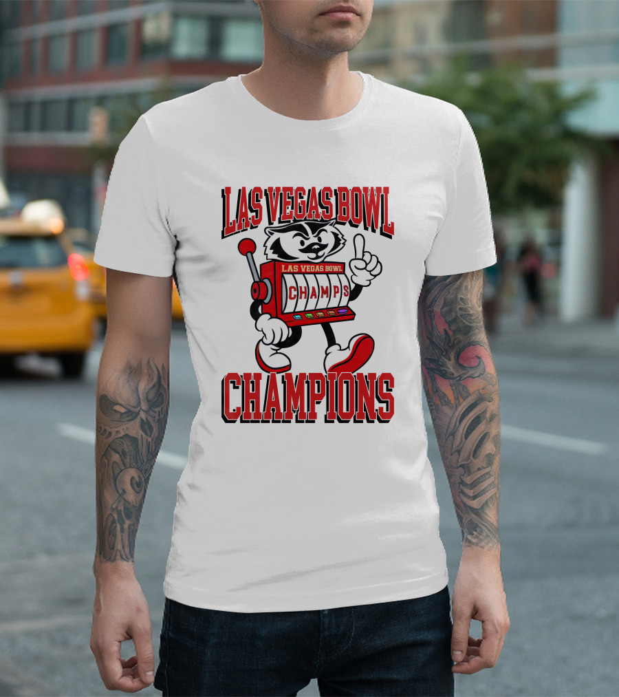 LAS VEGAS BOWL CHAMPS CHAMPIONS BADGER SLOT MACHINE T-Shirt