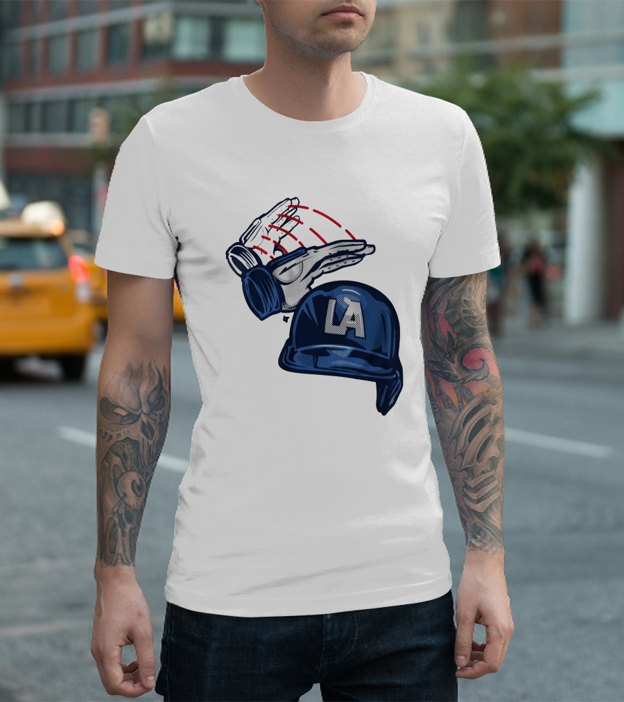 DUNK ON 'EM LA Helmet Hands Signal T-Shirt