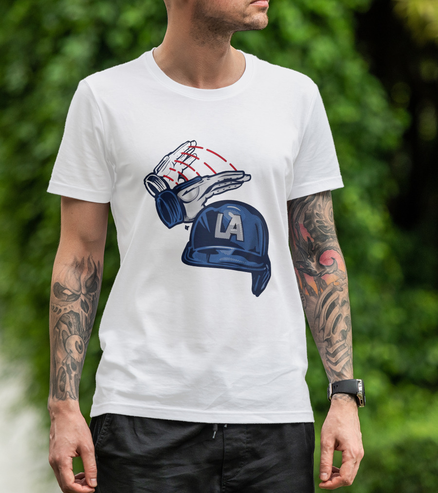 DUNK ON 'EM LA Helmet Hands Signal T-Shirt