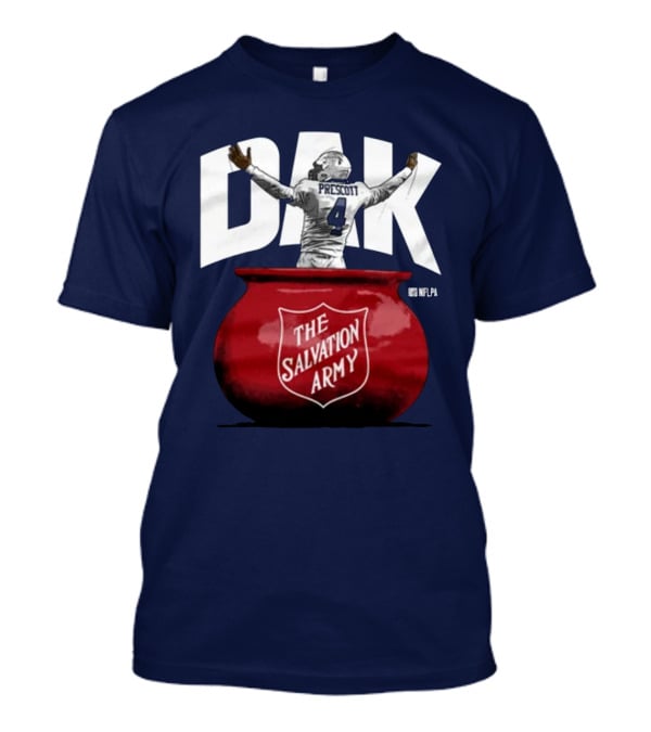 Dak Prescott NFLPA The Salvation Army Red Kettle T-Shirt