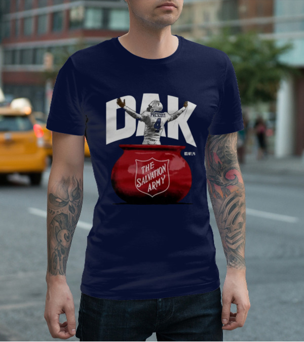 Dak Prescott NFLPA The Salvation Army Red Kettle T-Shirt