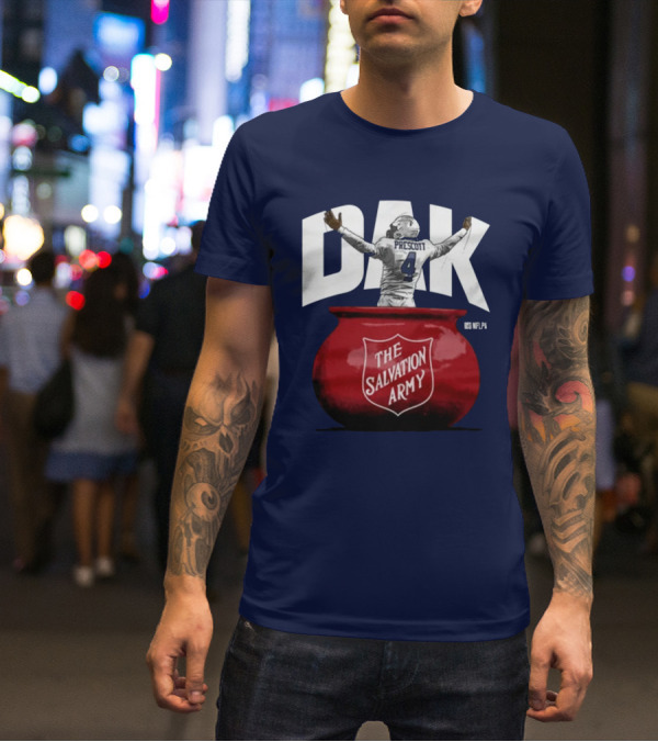 Dak Prescott NFLPA The Salvation Army Red Kettle T-Shirt