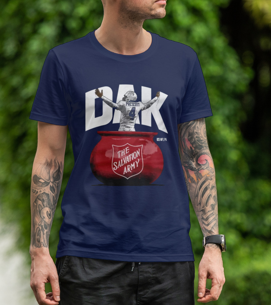 Dak Prescott NFLPA The Salvation Army Red Kettle T-Shirt