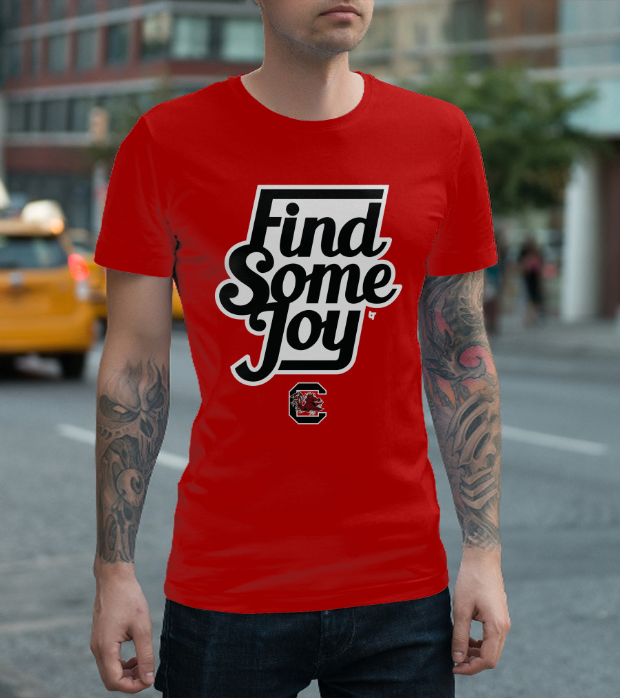 Find Some Joy South Carolina Mike Uva Gamecocks T-Shirt