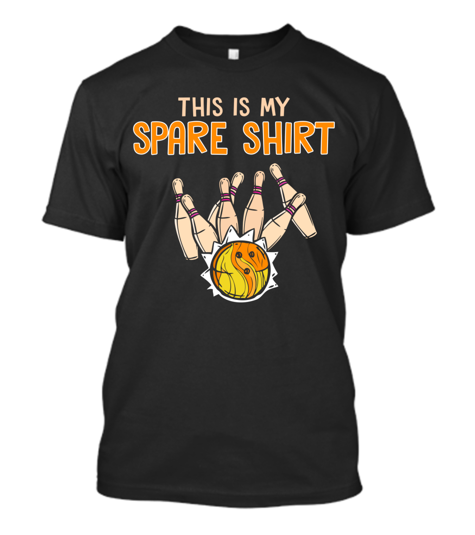 This Is My Spare Shirt Funny Bowling Design With Bowling Ball And Pins T-Shirt