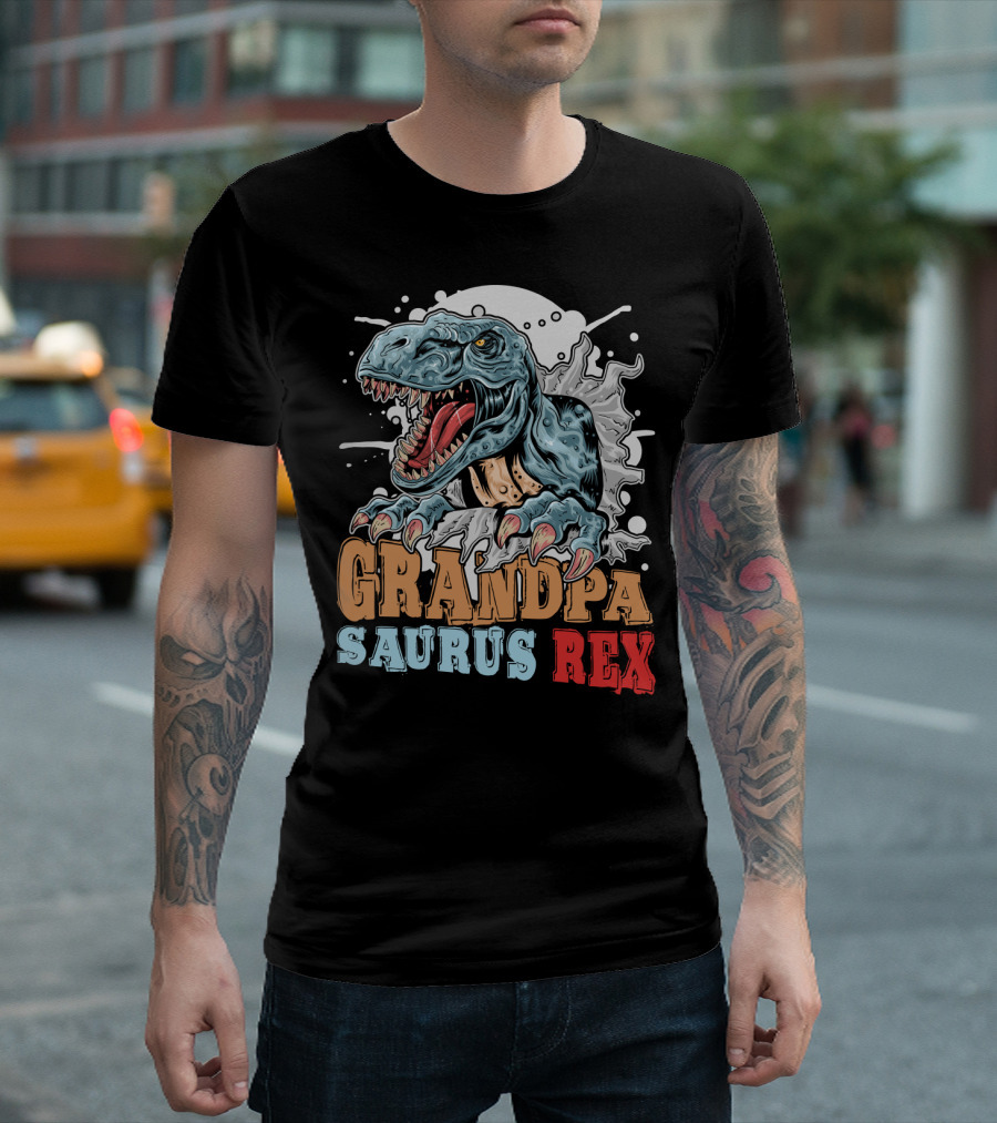 Grandpasaurus Rex Dinosaur Grandpa T-Shirt