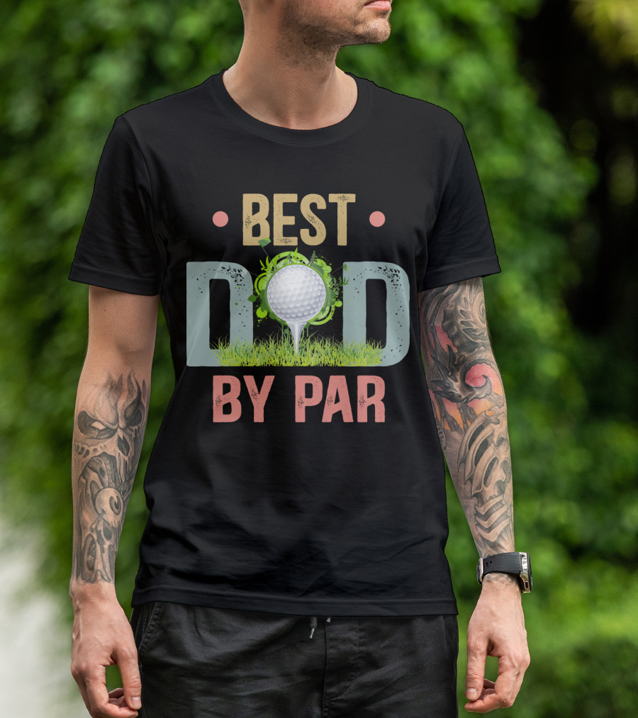 Best Dad By Par Funny Golf Father's Day Men's T-Shirt