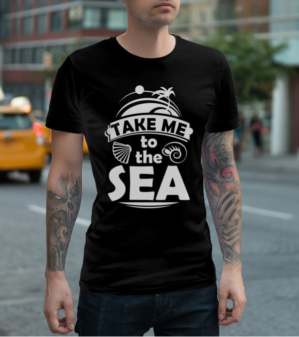 Take Me To The Sea Palm Trees And Seashells T-Shirt