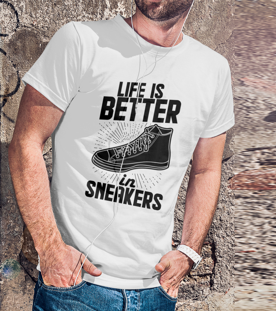Life Is Better In Sneakers Retro High-Top T-Shirt