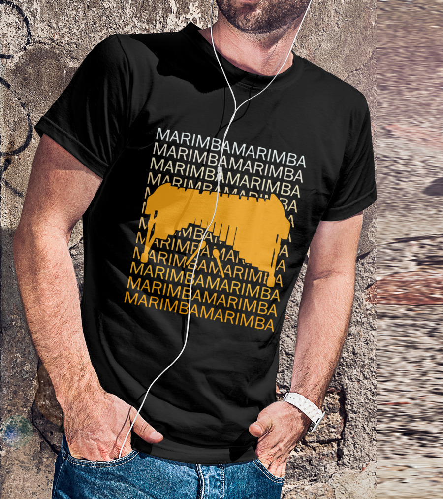 Marimba Marimba Marimba Yellow Instrument T-Shirt