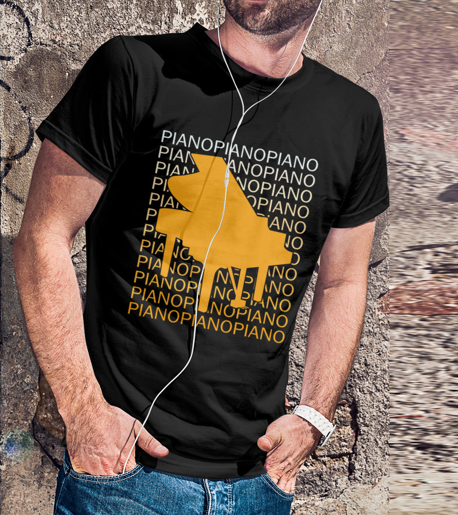Piano Humor Repeated Piano T-Shirt
