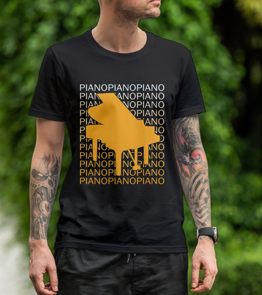 Piano Humor Repeated Piano T-Shirt