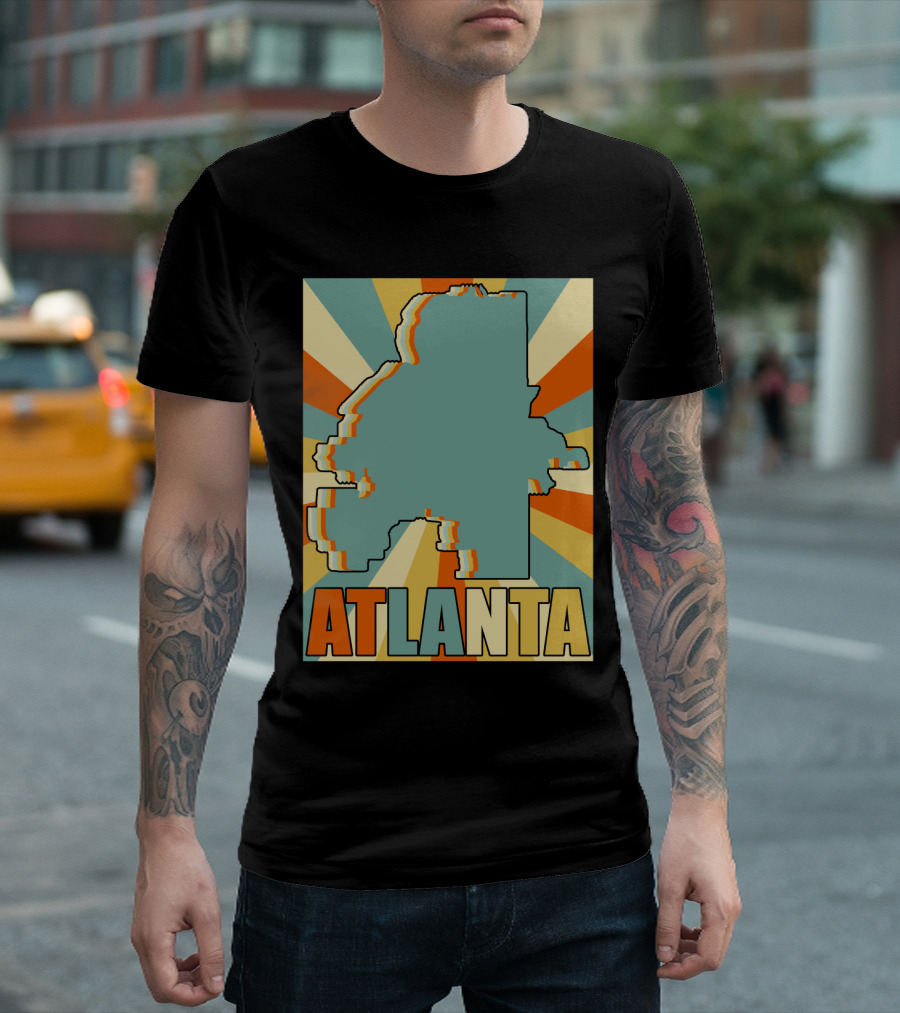 ATLANTA Retro Map T-Shirt
