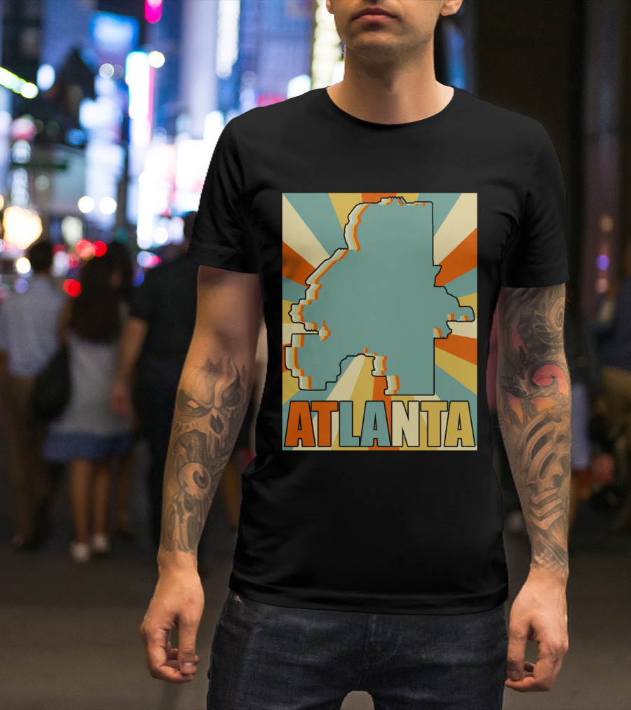 ATLANTA Retro Map T-Shirt