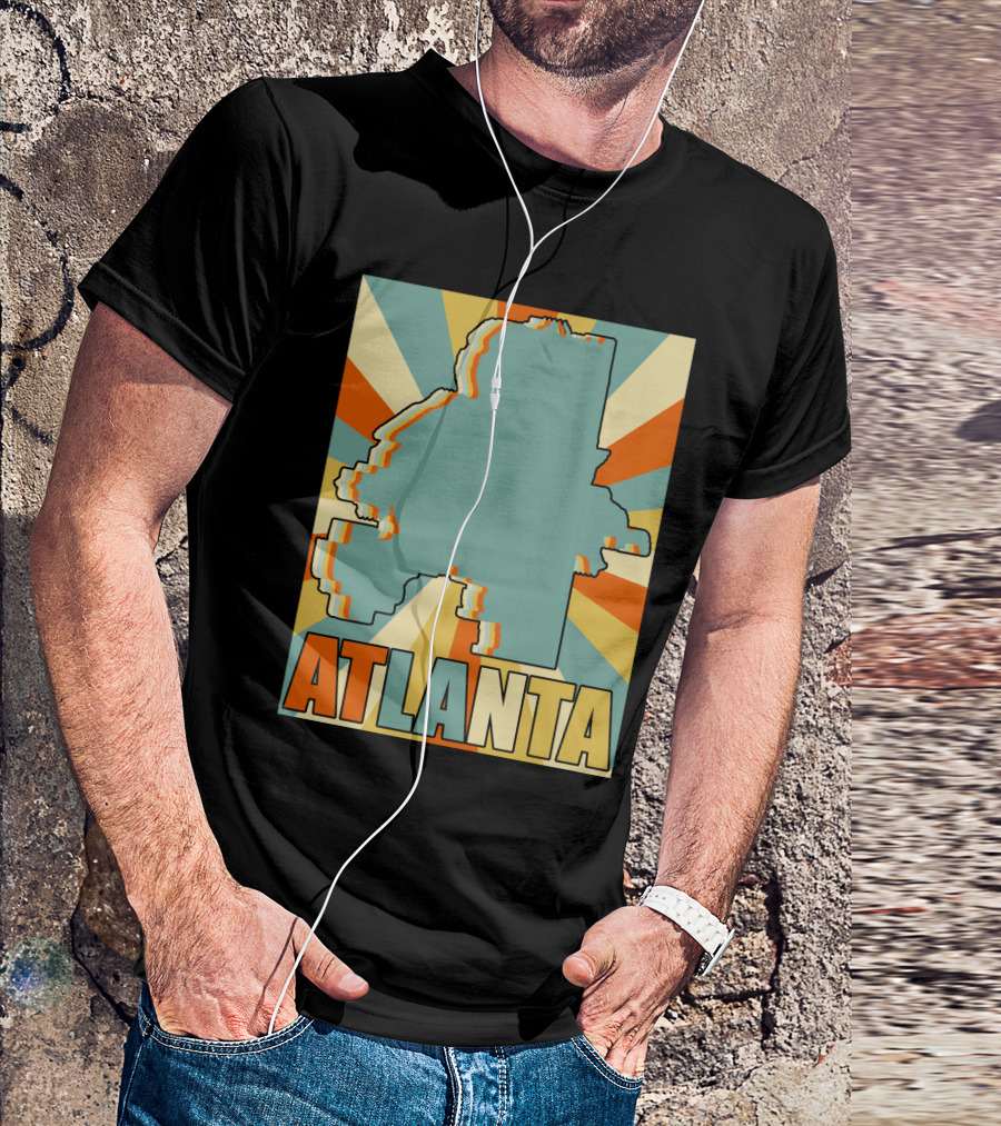 ATLANTA Retro Map T-Shirt