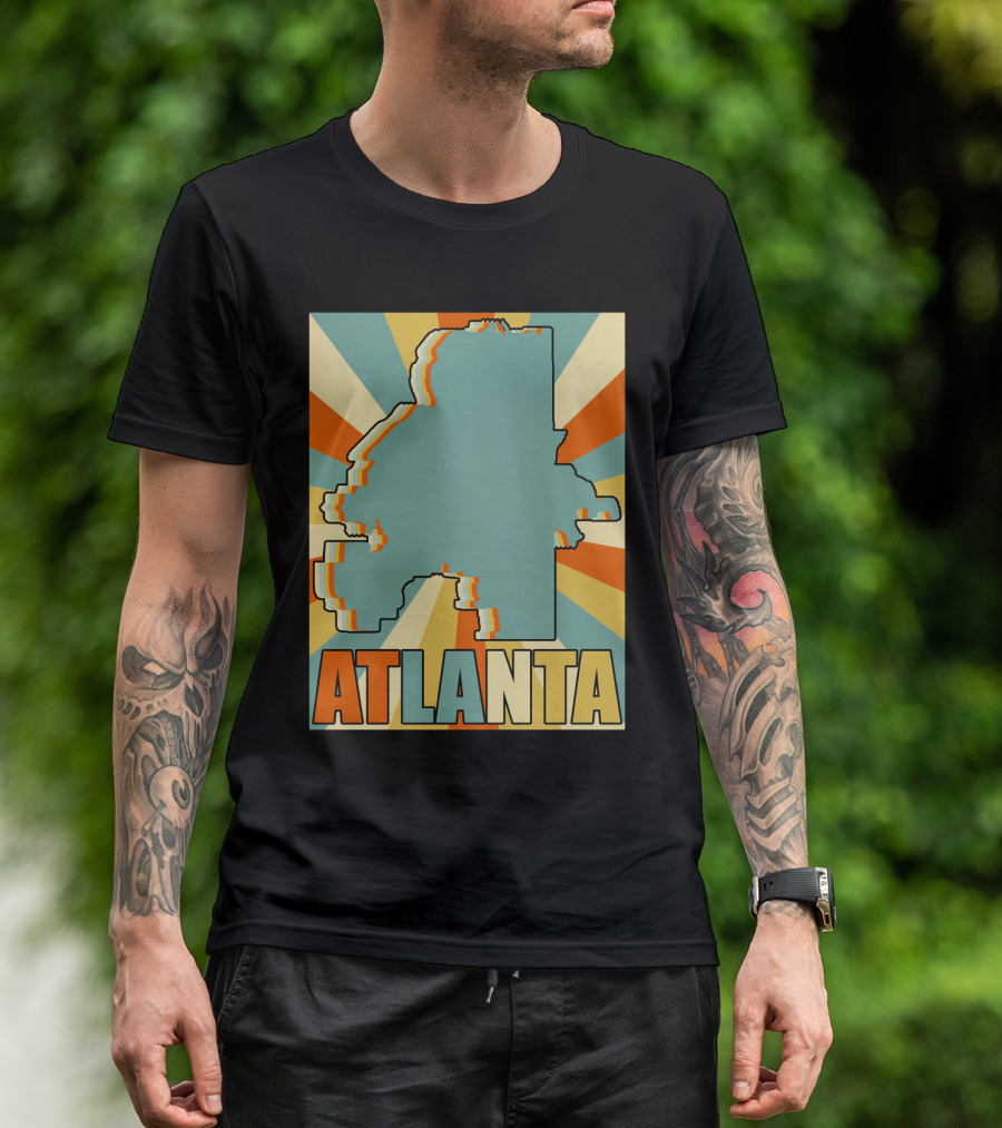 ATLANTA Retro Map T-Shirt