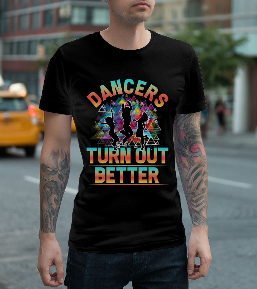 Dancers Turn Out Better Vibrant Silhouettes Triangles T-Shirt