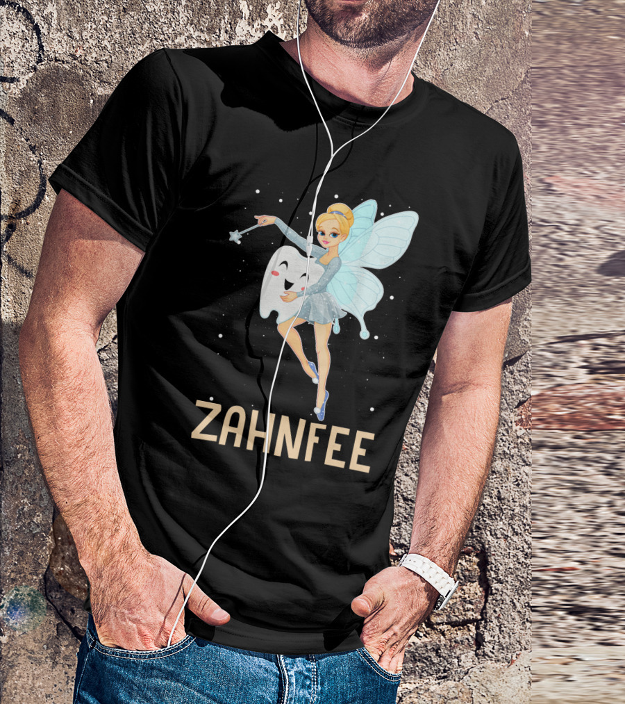 Zahnfee Fairy With Happy Tooth And Wand T-Shirt