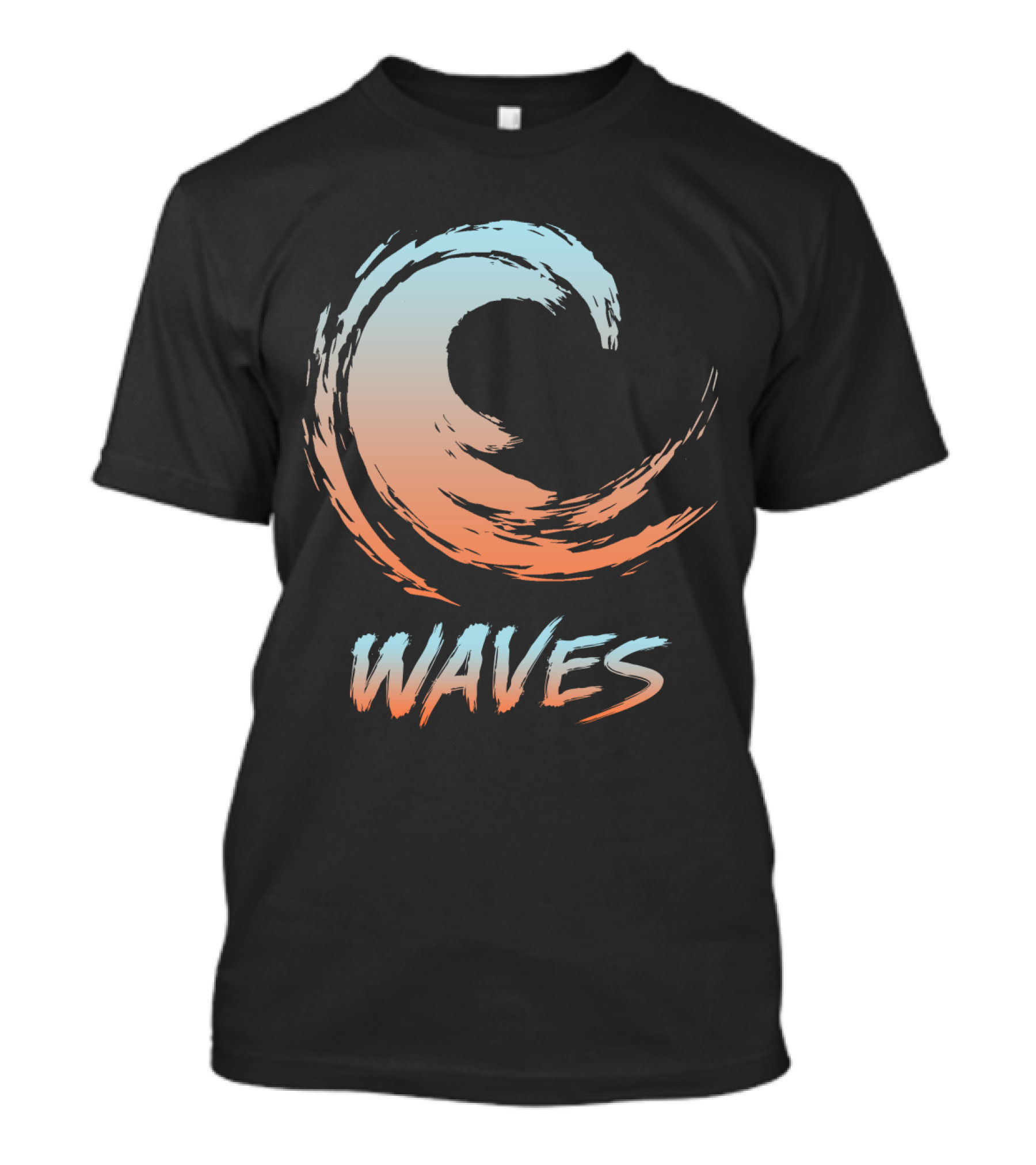 Waves Gradient Brushstroke T-Shirt