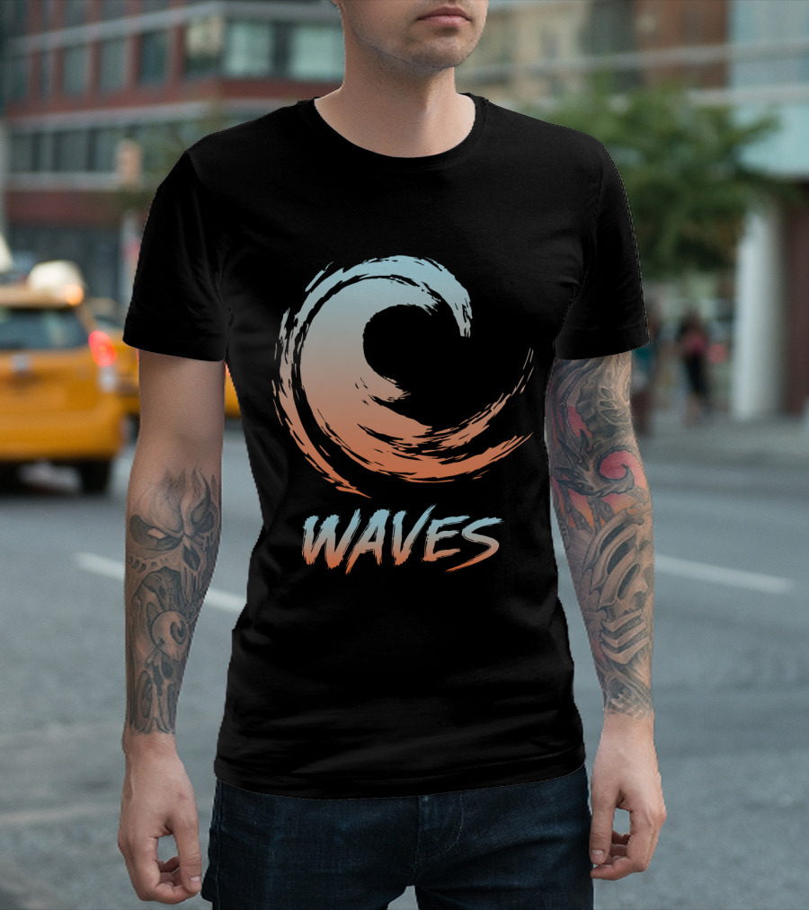 Waves Gradient Brushstroke T-Shirt