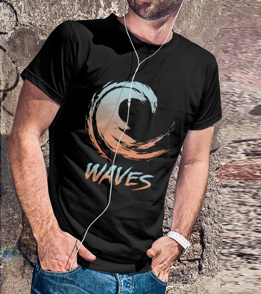Waves Gradient Brushstroke T-Shirt