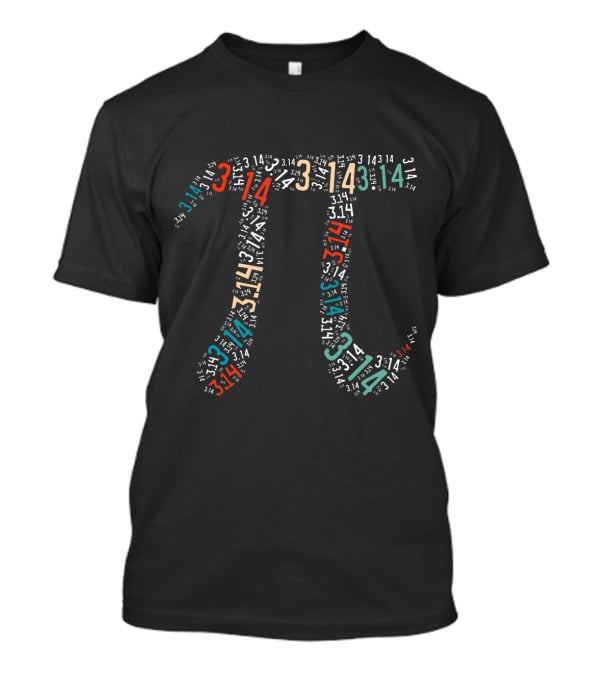 PI 3.14 Number Collage Mathematical T-Shirt