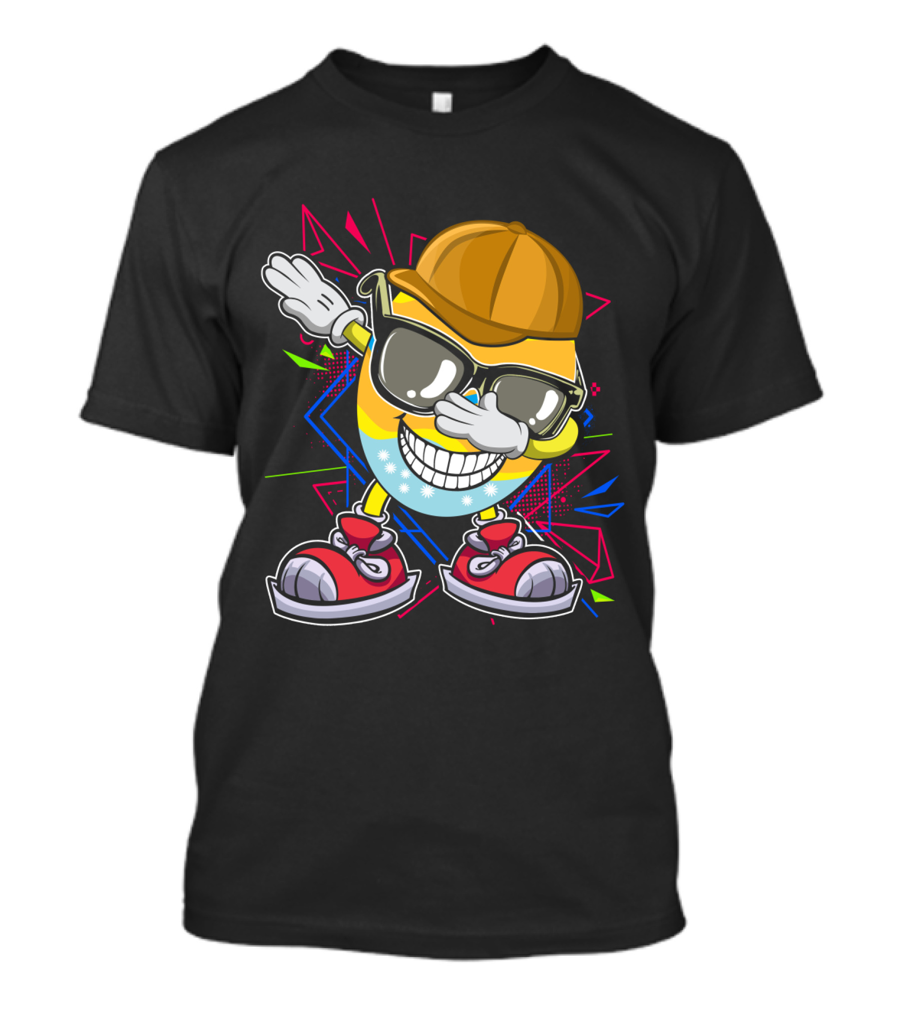 Dabbing Cool Easter Egg With Sunglasses And Cap T-Shirt