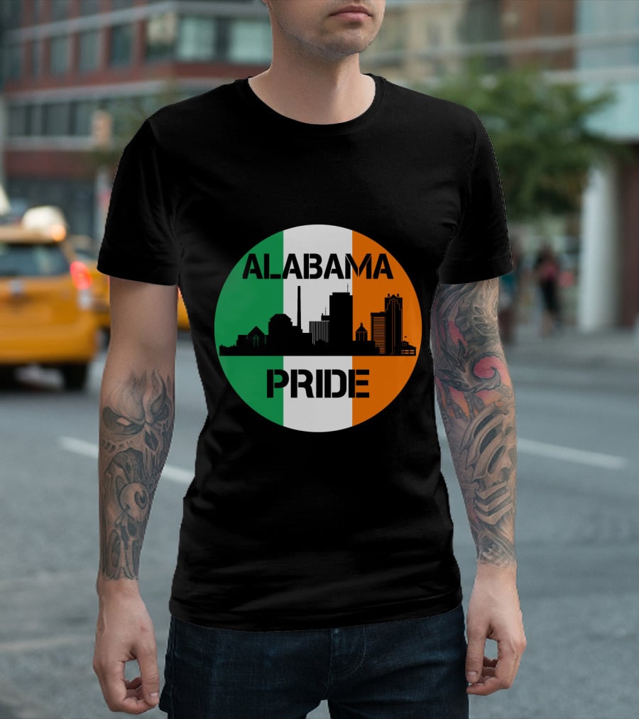 Alabama Pride Irish Flag Skyline T-Shirt