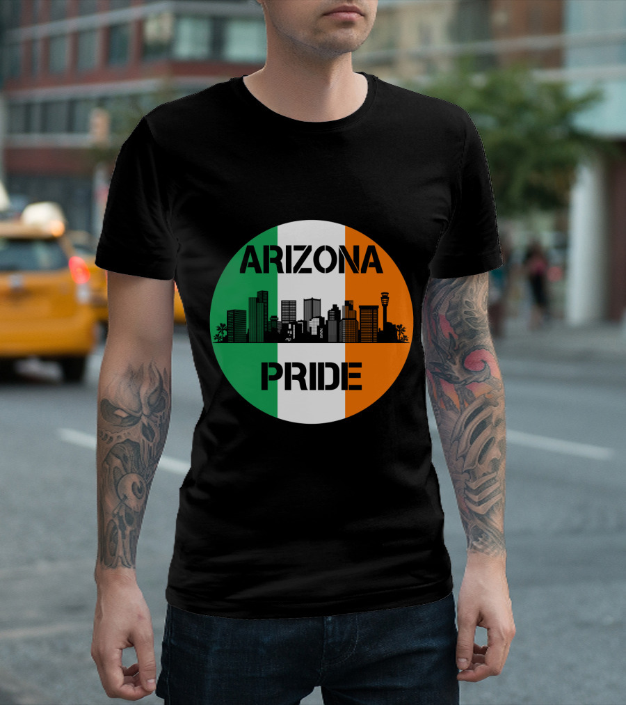 Arizona Pride Skyline with Irish Flag Colors T-Shirt