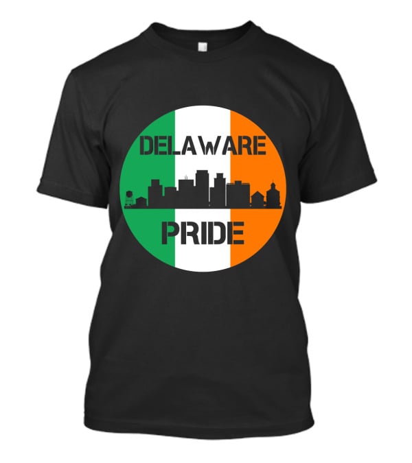 Delaware Pride Skyline Irish Flag T-Shirt