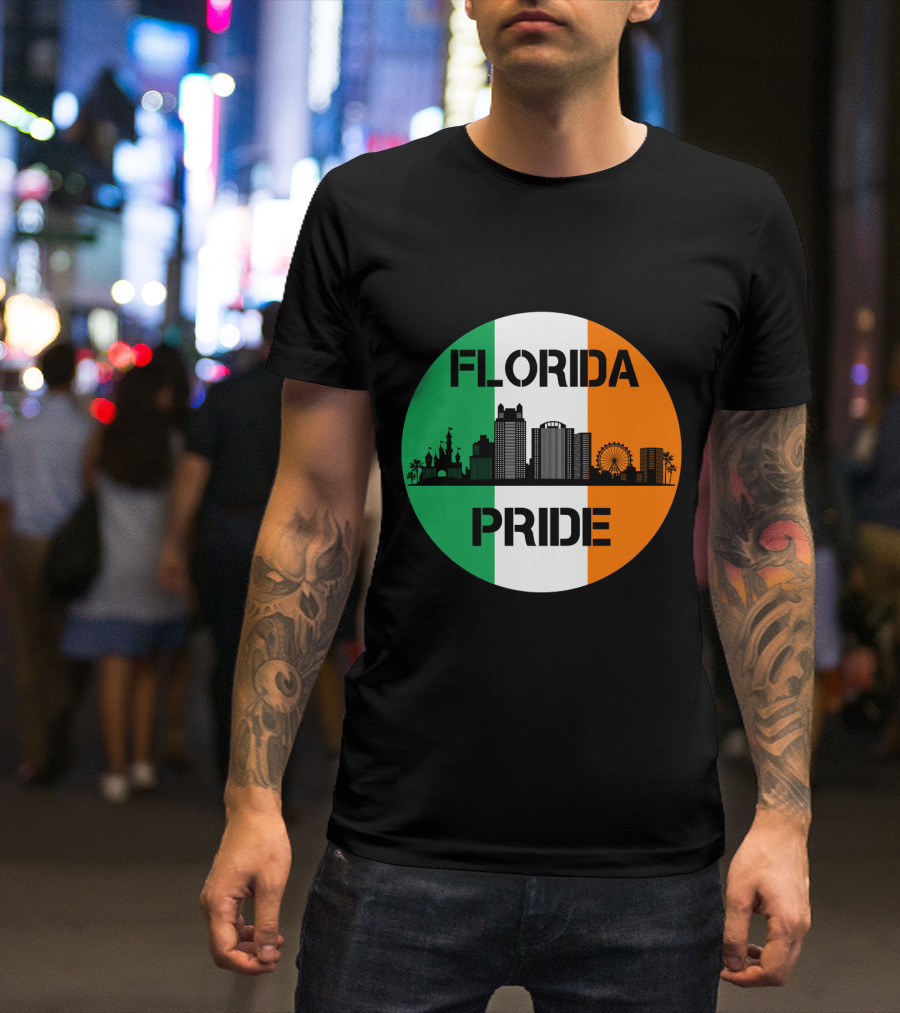 Florida Pride Skyline Irish Flag T-Shirt