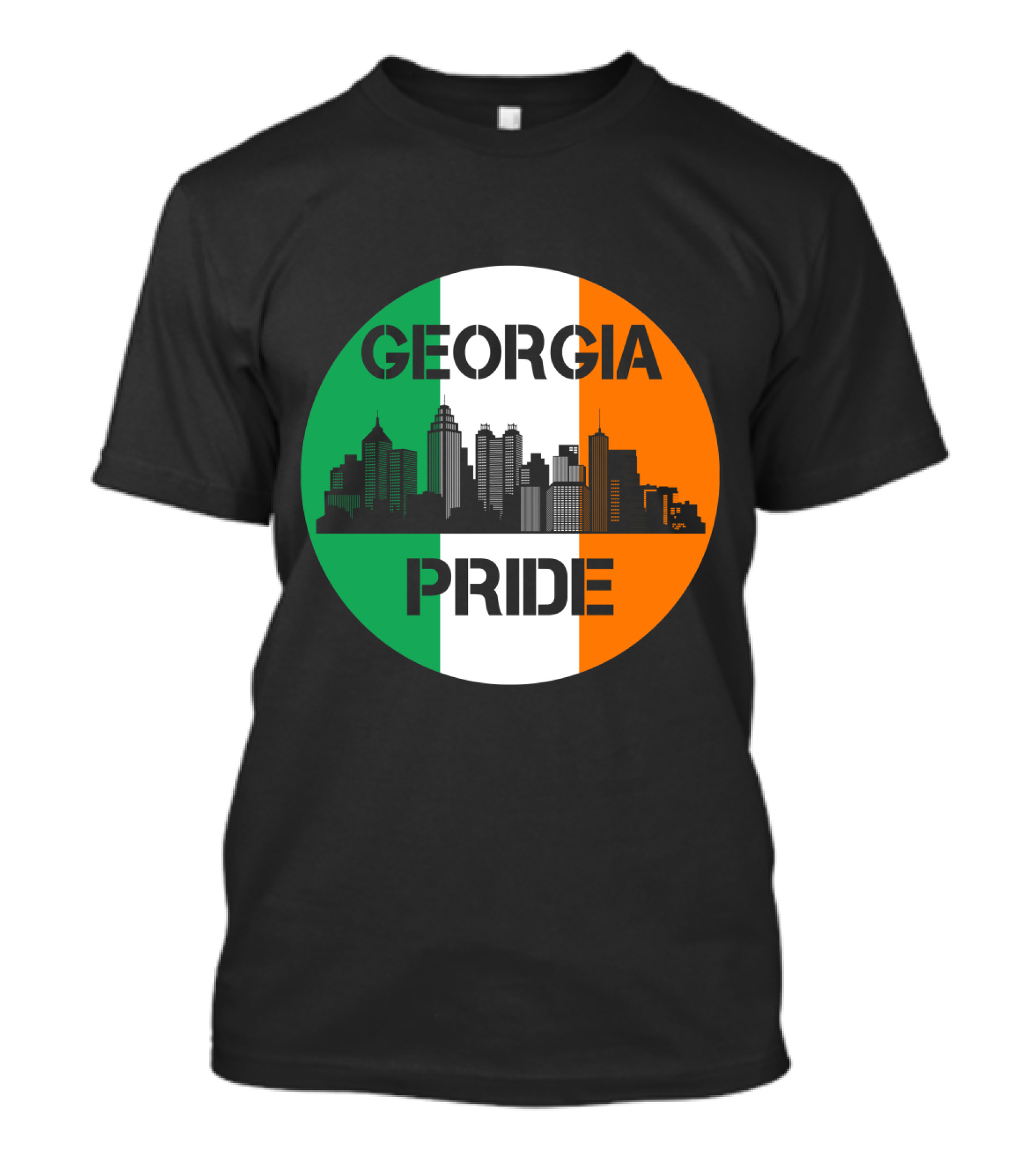 Georgia Pride Skyline Irish Flag Georgia T-Shirt
