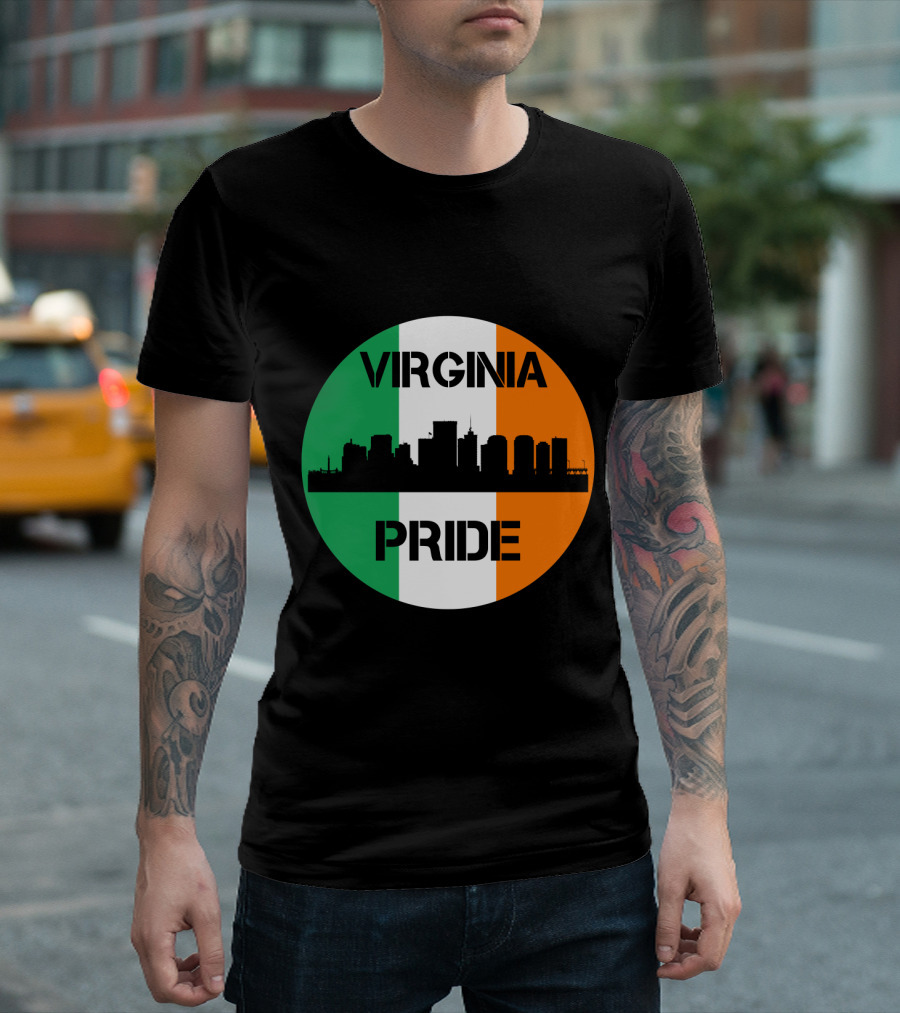 Virginia Pride Irish Flag Skyline T-Shirt