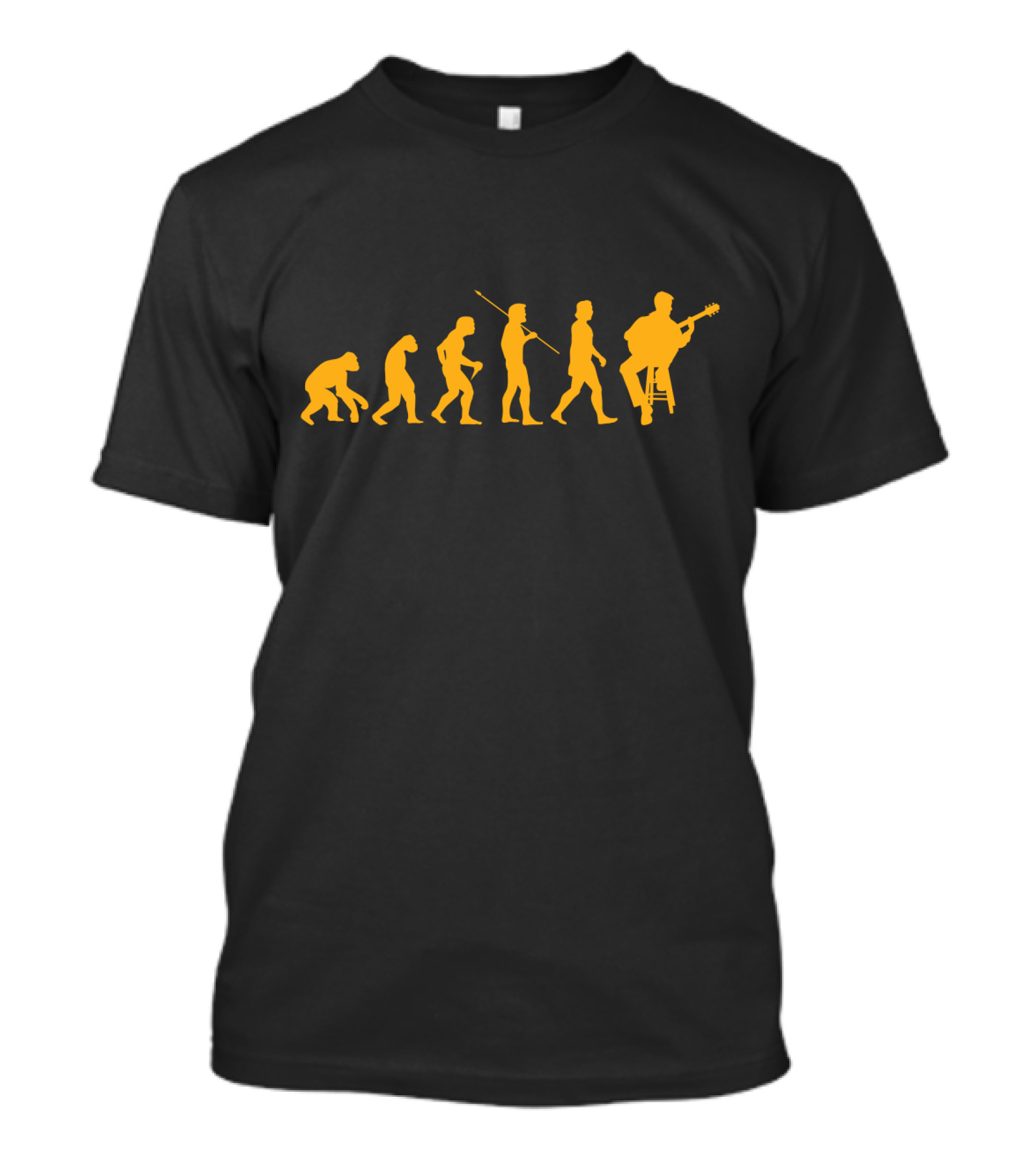 Evolution Of Man Playing Banjo T-Shirt