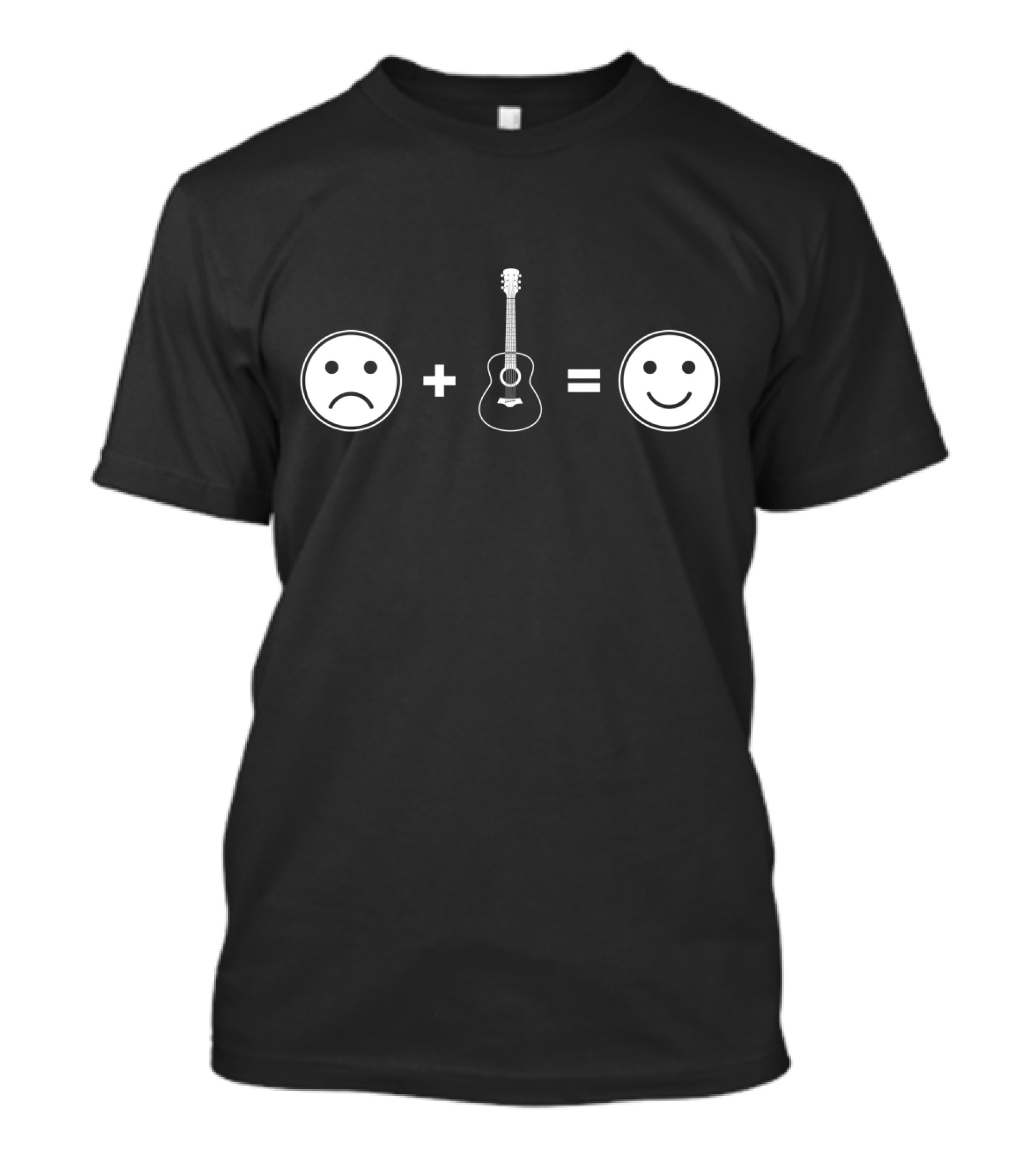 Guitar Equals Happiness Sad Plus Guitar Equals Happy T-Shirt